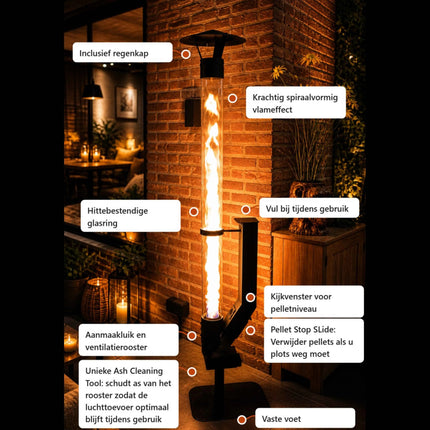 Fyra 2.0 Pellet buitenhaard